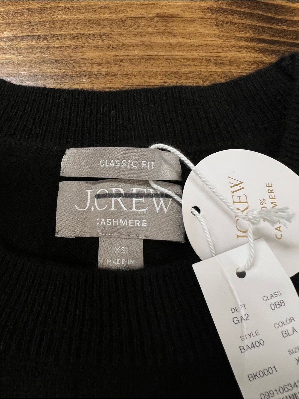 J. Crew Cashmere Classic Fit Crewneck in Black Size XS - Picture 6 of 11